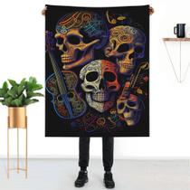 Cobertor de banho Skull Rock Band, macio, adequado para a pele, 125 x 150 cm