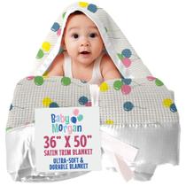 Cobertor de bebê Baby Morgan Thermal Waffle Satin Trim 91x127cm Cobertor de bebê Baby Morgan Thermal Waffle Satin Trim 91x127cm