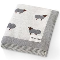 Cobertor de bebê Bleu La La Sheep Design 89x79 cm Algodão
