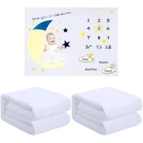Cobertor de bebê Boao Sublimation Fuzzy Soft Warm 76x102cm branco