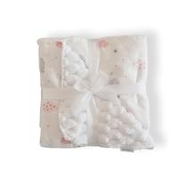 Cobertor de bebê, cobertor macio de camada dupla, nuvens rosa Cobertor de bebê, cobertor macio de camada dupla, nuvens rosa