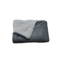 Cobertor de Bebe com Sherpa 0,70 x 1,00m Dupla Face Cinza Cobertor de Bebe com Sherpa 0,70 x 1,00m Dupla Face Cinza