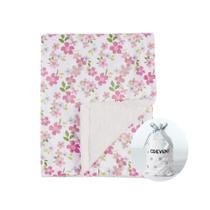 Cobertor de bebê CREVENT 76x102 cm Soft Cozy Warm Floral