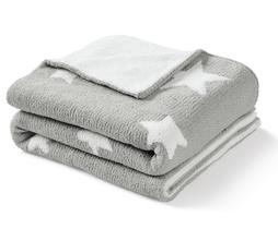 Cobertor de bebê CREVENT Cozy Soft Warm Chenille 30x40cm Grey Star