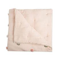 Cobertor de bebê do guindaste, berçário macio de algodão Pom Pom e cobertor de carrinho para meninos e meninas, rosa claro, 36 "x 36" (BC-100BL-1)