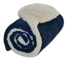 Cobertor de Bebê Dupla Face Manta Soft Azul e Sherpa Palha - Cotton Things