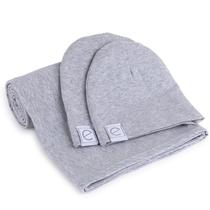 Cobertor de bebê e 2 gorros Ely's & Co. 102x102cm