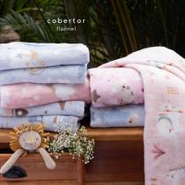 Cobertor de Bebe Estampado Flannel 90X1,10M Camesa Antialérgico