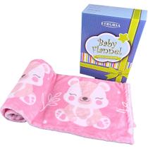 Cobertor De Bebe Feminino Estampado Macio Antialérgico Rosa - Etruria