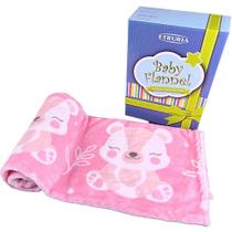 Cobertor De Bebe Feminino Estampado Macio Antialérgico Rosa Cobertor De Bebe Feminino Estampado Macio Antialérgico Rosa