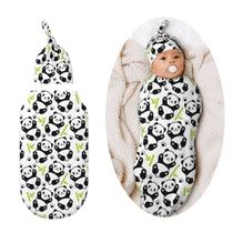 Cobertor de bebê Figtihw Panda Print 29x53 cm macio