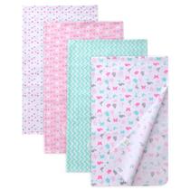 Cobertor de bebê Gina Era, flanela de algodão, 4 peças, 76x102 cm Cobertor de bebê Gina Era, flanela de algodão, 4 peças, 76x102 cm