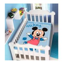 Cobertor de Bebe Infantil Raschel Plus Disney Minnie e Mickey Macio