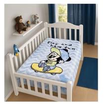 Cobertor de Bebe Infantil Raschel Plus Disney Minnie e Mickey Macio