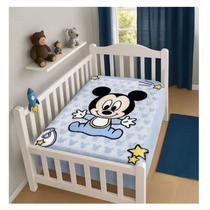 Cobertor de Bebe Infantil Raschel Plus Disney Minnie e Mickey Macio