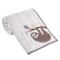 Cobertor de bebê Lambs & Ivy Baby Jungle cinza/branco Faux Shearling