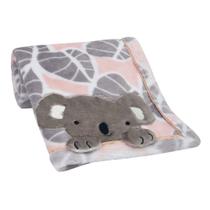 Cobertor de bebê Lambs & Ivy Calypso Pink/Grey Koala Fuzzy Cobertor de bebê Lambs & Ivy Calypso Pink/Grey Koala Fuzzy