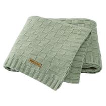 Cobertor de bebê LAWKUL, cabo tricotado, recepção, 40x30cm, verde sálvia Cobertor de bebê LAWKUL, cabo tricotado, recepção, 40x30cm, verde sálvia