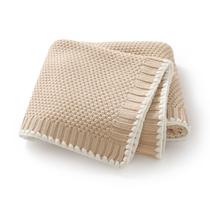 Cobertor de bebê Neiwech Camel Knit macio e leve 76x102 cm