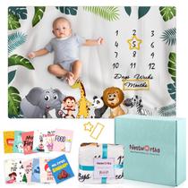 Cobertor de bebê Nestworthy 60x40" Fleece Milestone Set Cobertor de bebê Nestworthy 60x40" Fleece Milestone Set