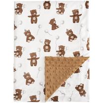 Cobertor de bebê PHF 102x127cm macio de dupla camada Dot Back