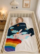 Cobertor de Bebê Plush Antialérgico com Sherpa Cobertor de Bebê Plush Antialérgico com Sherpa