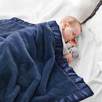 Cobertor de bebê Pro Goleem 76x102 cm de pelúcia macia azul marinho Cobertor de bebê Pro Goleem 76x102 cm de pelúcia macia azul marinho