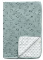 Cobertor de bebê Sea Zaela 76x102cm Minky Cotton Sage Dinosaur Cobertor de bebê Sea Zaela 76x102cm Minky Cotton Sage Dinosaur