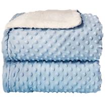 Cobertor de bebê sherpam dots laço de bebê 90x110