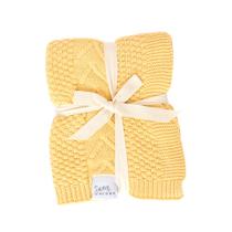 Cobertor de bebê Sweet Acorn Knit de algodão orgânico com padrão elegante Cobertor de bebê Sweet Acorn Knit de algodão orgânico com padrão elegante