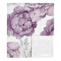 Cobertor de Bebê Sweet Jojo Designs - Lavanda e Floral Roxo