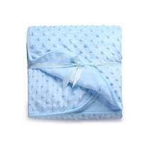 Cobertor de bebê, tecido azul macio de alta qualidade
