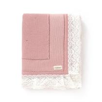 Cobertor de bebê YIXPOH de algodão orgânico 102x76 cm Blush Pink