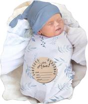 Cobertor de bebê Ylsteed 81x81 cm Soft Blue Leaves Cobertor de bebê Ylsteed 81x81 cm Soft Blue Leaves