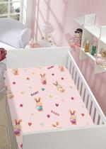 Cobertor de Berço Bebê Flannel Kyor Baby Rosa Jolitex