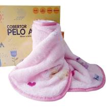 Cobertor de Berço Bebê Pelo Alto 0,90x1,10m Super Macio Jolitex Azul ou Rosa