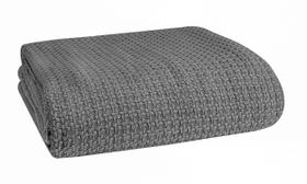 Cobertor de cama Elvana Home 100% algodão king size cinza carvão