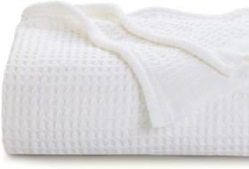 Cobertor de cama Triplenet Pricing White Waffle Weave 100% algodão
