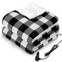 Cobertor de carro aquecido Sealy de 12 volts com 2 portas USB 59x43 Plaid Cobertor de carro aquecido Sealy de 12 volts com 2 portas USB 59x43 Plaid