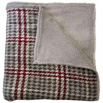 Cobertor de Casal Corttex Finlândia 2,2m x 1,8m Sherpa Efeito Pele de Carneiro e Microfibra Macio