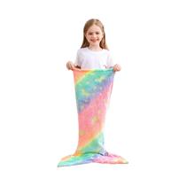Cobertor De Cauda De Sereia Arco-Íris Super Macio Que Brilha No Escuro Para Meninas, Acessório De Cobertor De Cauda De Sereia Arco-Íris Super Macio Que Brilha No Escuro Para Meninas, Acessório De