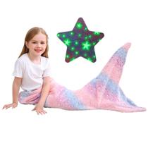 Cobertor de Cauda de Sereia Softan Kids - Brilha no Escuro (17x39)