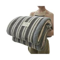 Cobertor De Chenille Macio Tricotado, Lavável Na Máquina, Feito À Mão Para Sofá E Cama