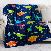 Cobertor de dinossauro Glow in The Dark Levens para crianças de 1 a 10 anos