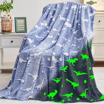 cobertor de dinossauro interno Glow in Dark Soft Throw 127x152cm cobertor de dinossauro interno Glow in Dark Soft Throw 127x152cm