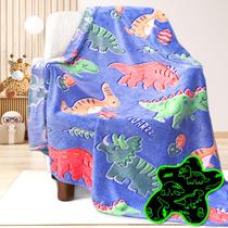 Cobertor de dinossauro UOFON Glow in The Dark para crianças 50x60 polegadas Cobertor de dinossauro UOFON Glow in The Dark para crianças 50x60 polegadas