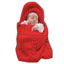 Cobertor de embrulho para bebês XMWEALTHY Knit Red 0-6 meses Cobertor de embrulho para bebês XMWEALTHY Knit Red 0-6 meses