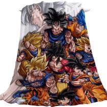 Cobertor de flanela com padrão digital Dragon Ball Goku Cobertor de flanela com padrão digital Dragon Ball Goku