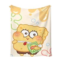 Cobertor de flanela com padrão digital macio Bob Esponja 300g Cobertor de flanela com padrão digital macio Bob Esponja 300g