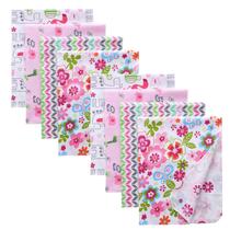 Cobertor de flanela de algodão Gina Era 8 peças 76x76 cm para bebês
